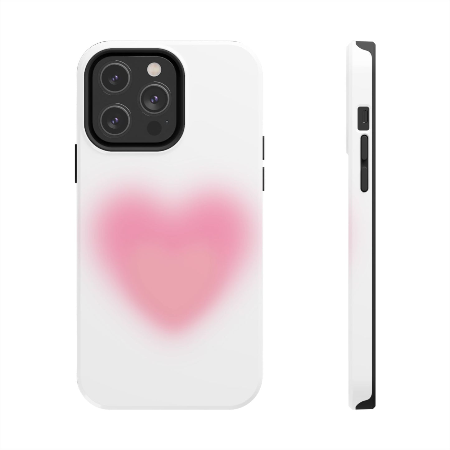 Cute Heart Design Tough Phone Case - Durable Protection for Your Phone