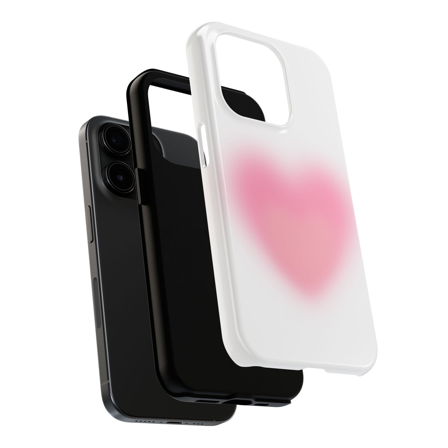 Cute Heart Design Tough Phone Case - Durable Protection for Your Phone