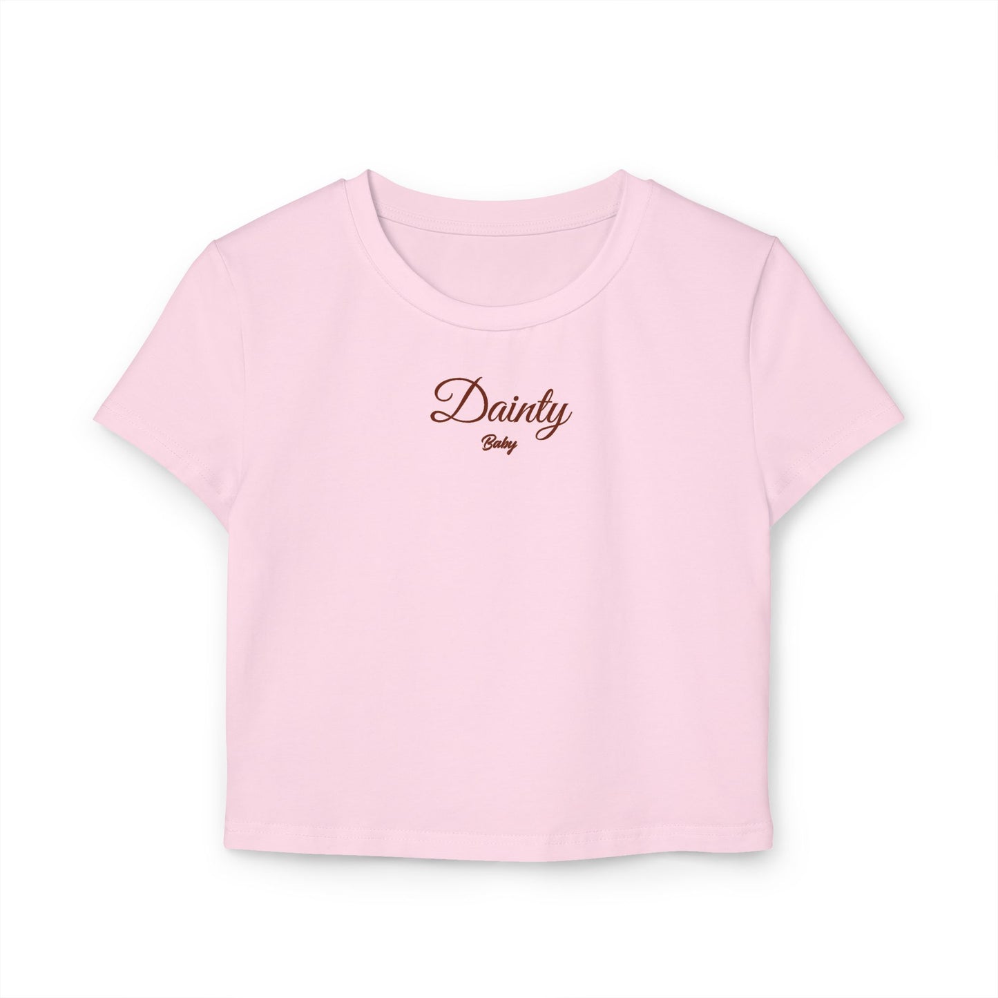 Dainty Baby Women's Baby Tee - Cute Graphic Cotton Top (pink)