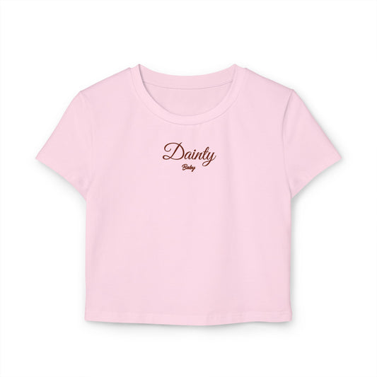 Dainty Baby Damen Baby T-Shirt - Süßes Baumwolltop mit Grafik (rosa) 