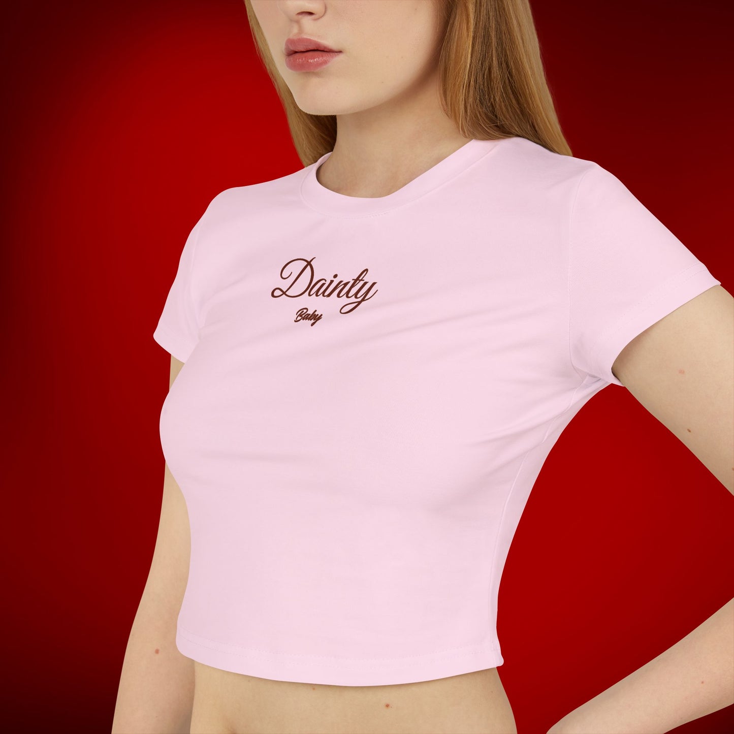 Dainty Baby Damen Baby T-Shirt - Süßes Baumwolltop mit Grafik (rosa) 