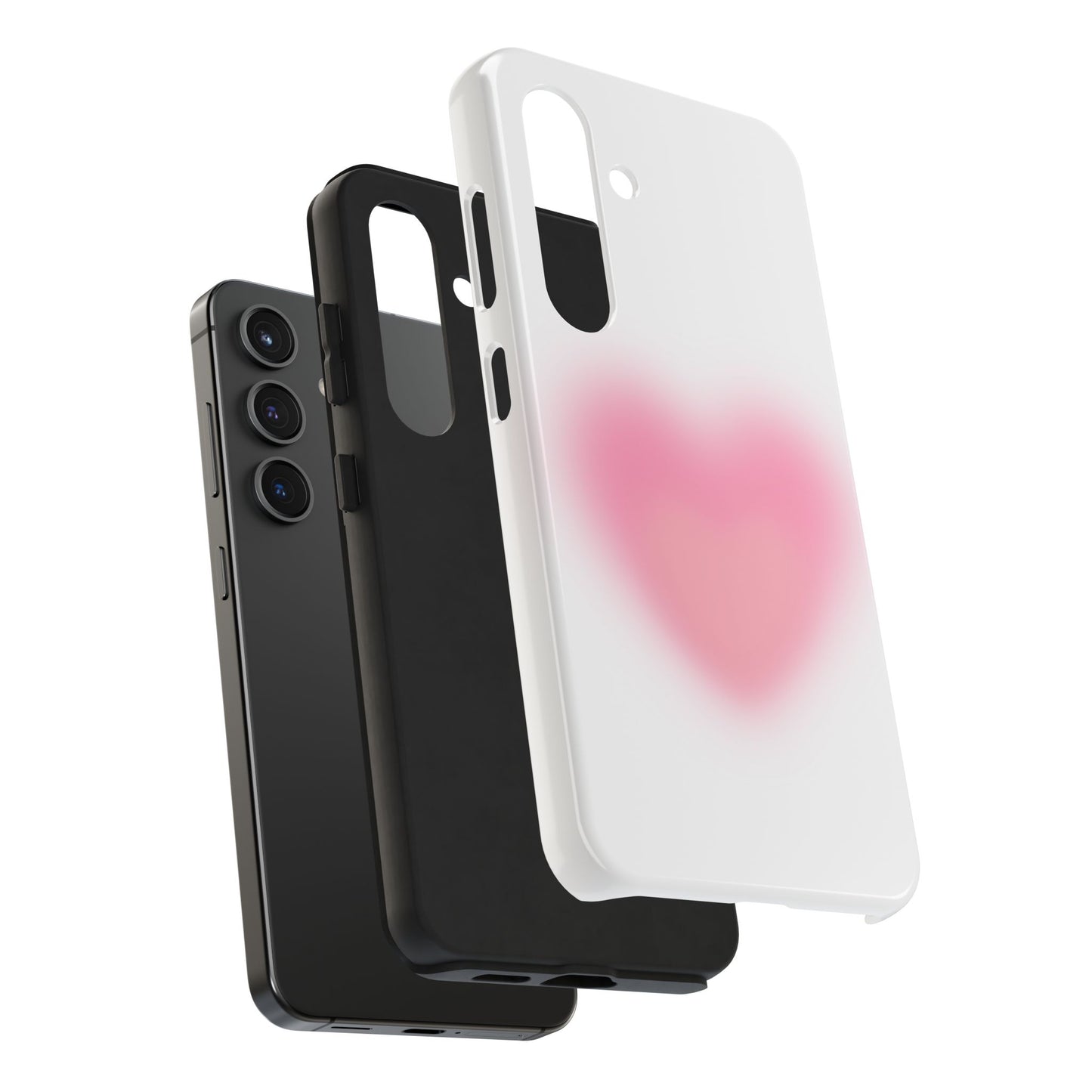 Cute Heart Design Tough Phone Case - Durable Protection for Your Phone