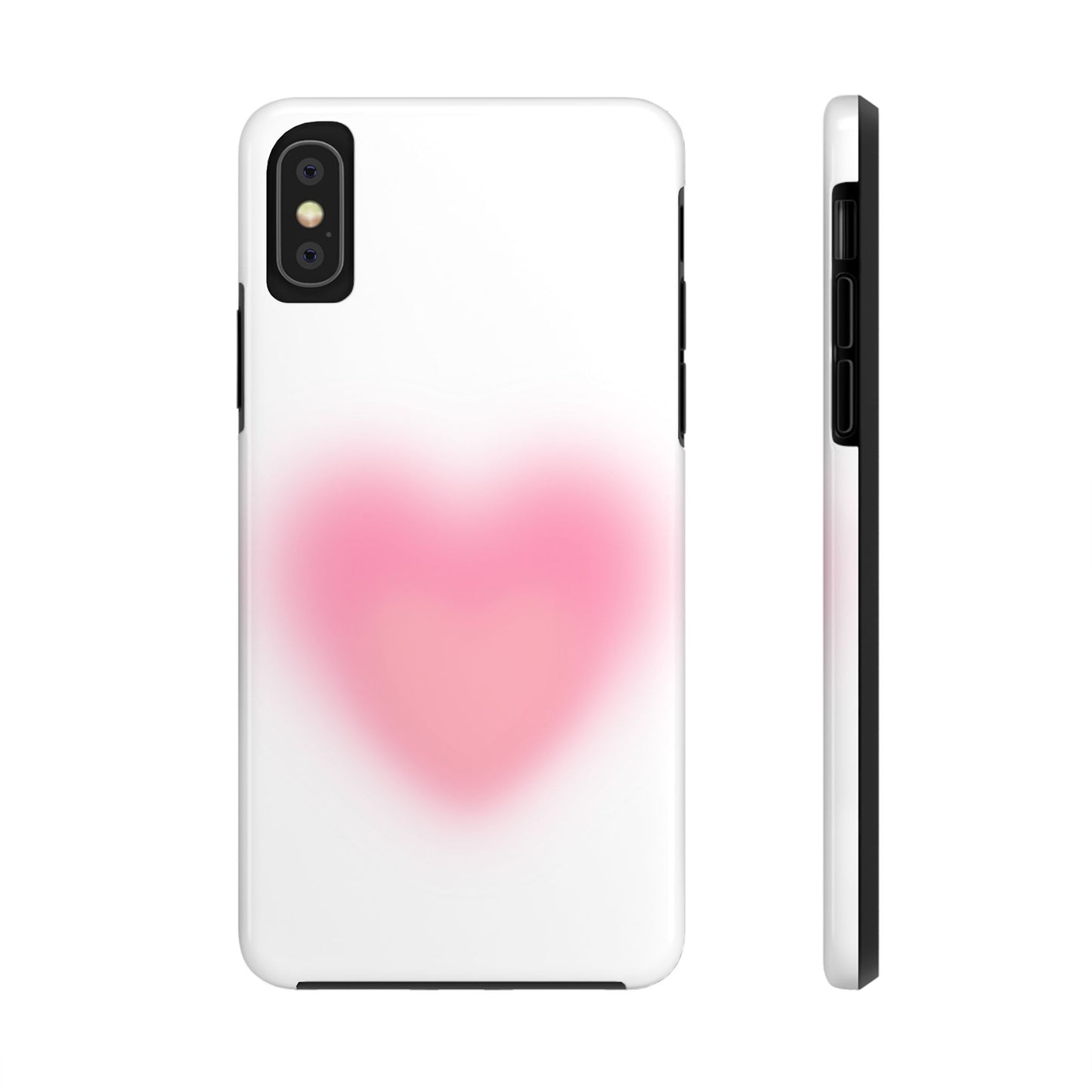 Cute Heart Design Tough Phone Case - Durable Protection for Your Phone