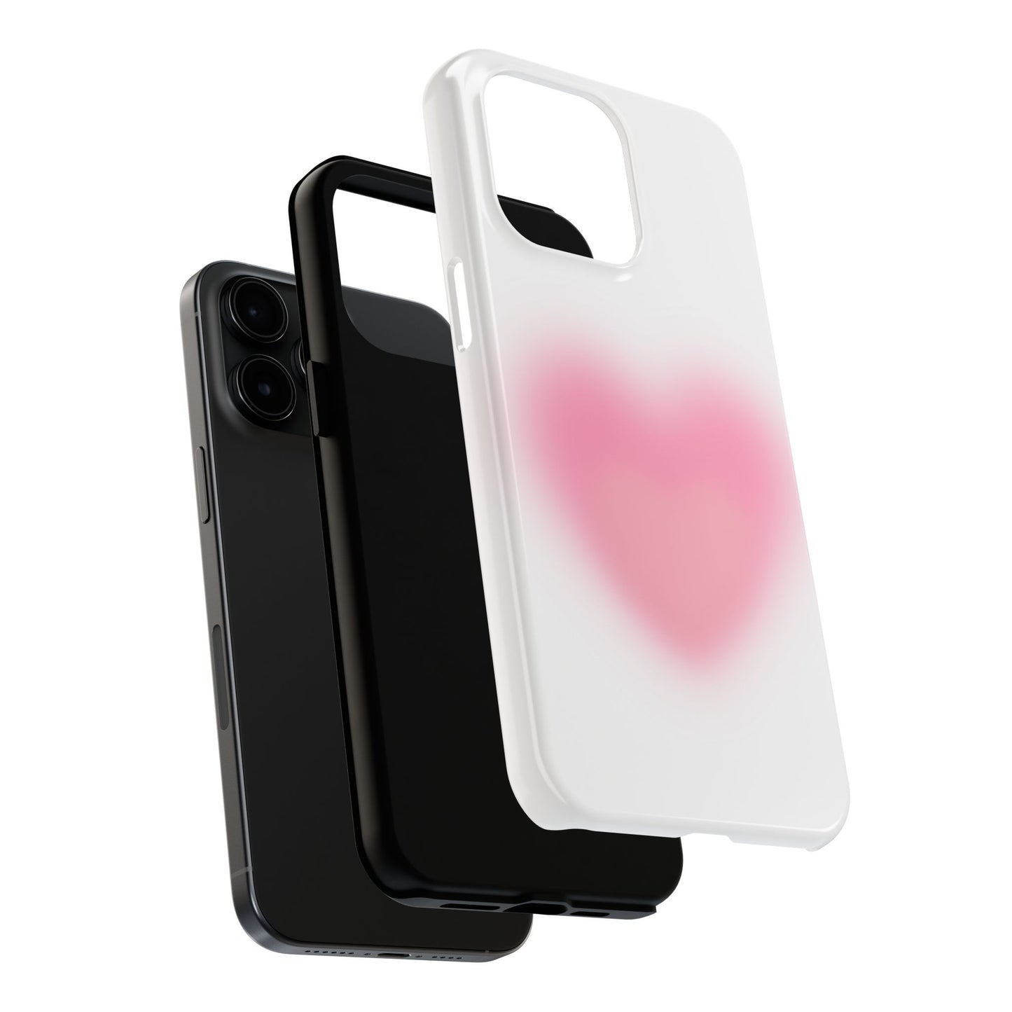 Cute Heart Design Tough Phone Case - Durable Protection for Your Phone