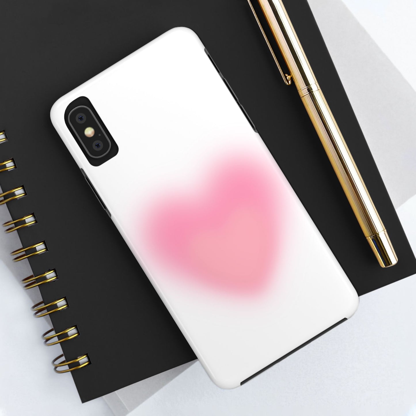 Cute Heart Design Tough Phone Case - Durable Protection for Your Phone