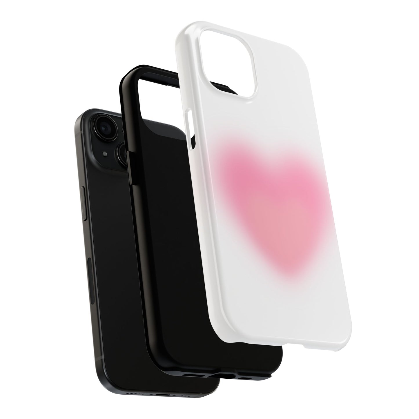 Cute Heart Design Tough Phone Case - Durable Protection for Your Phone