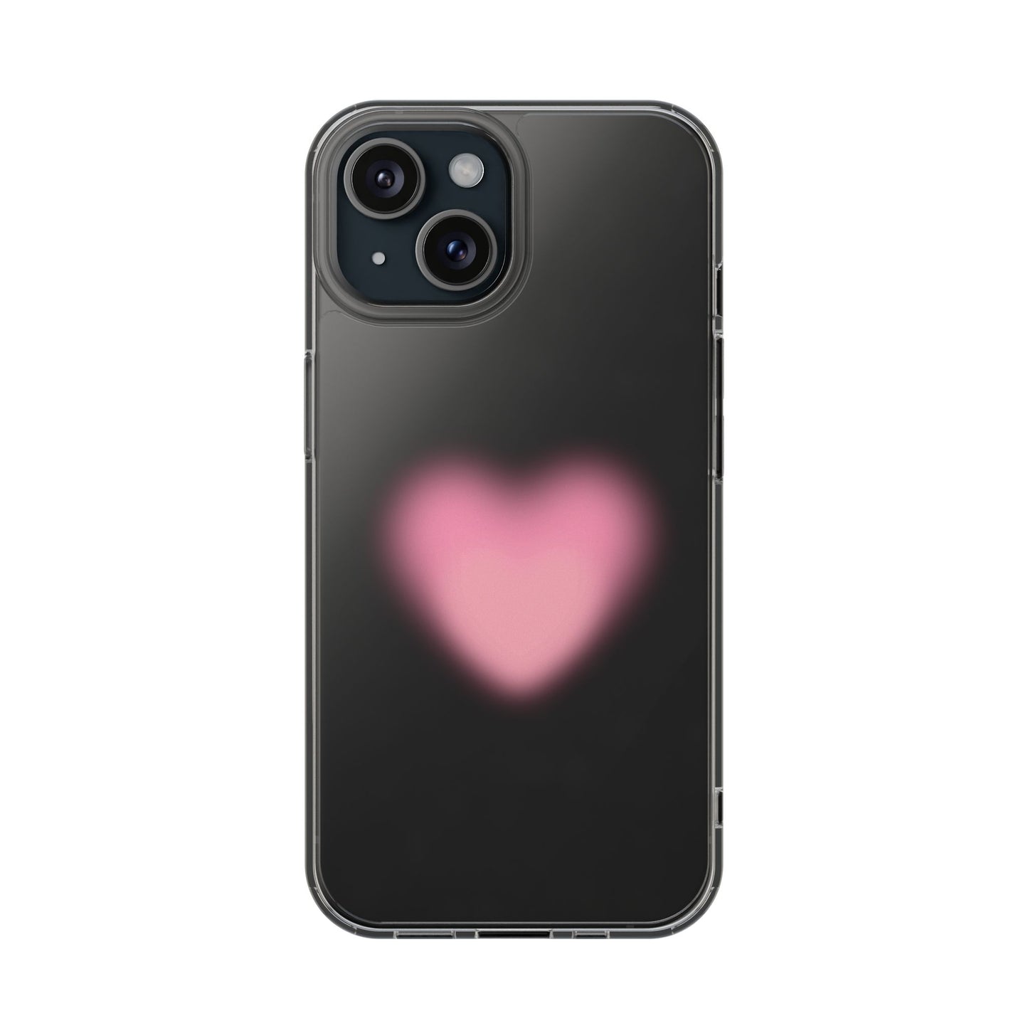 Heartfelt Clear Phone Case - Stylish Protection for Love Enthusiasts