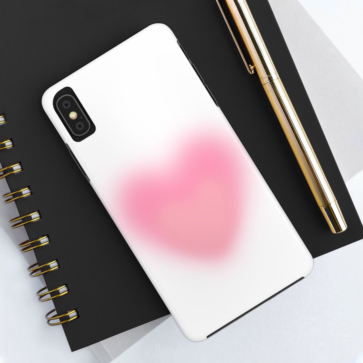 Cute Heart Design Tough Phone Case - Durable Protection for Your Phone