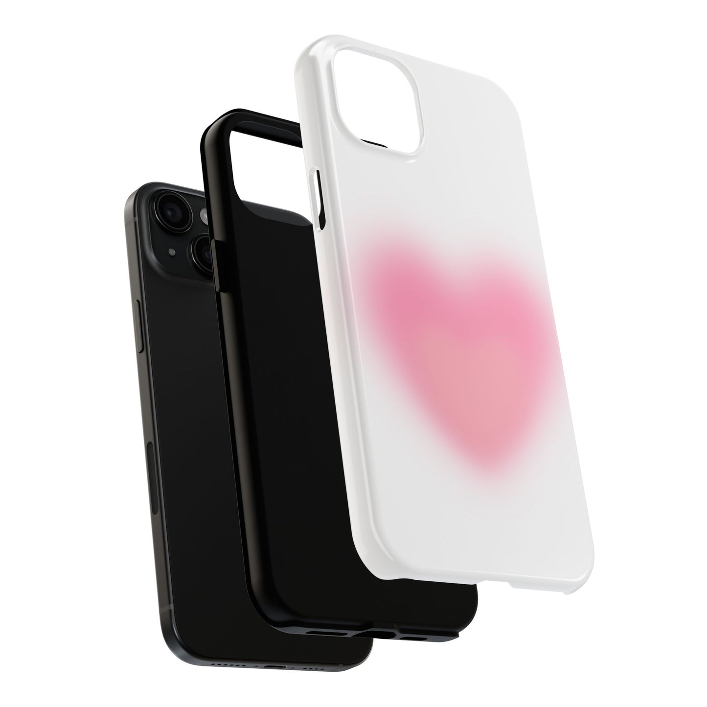 Cute Heart Design Tough Phone Case - Durable Protection for Your Phone