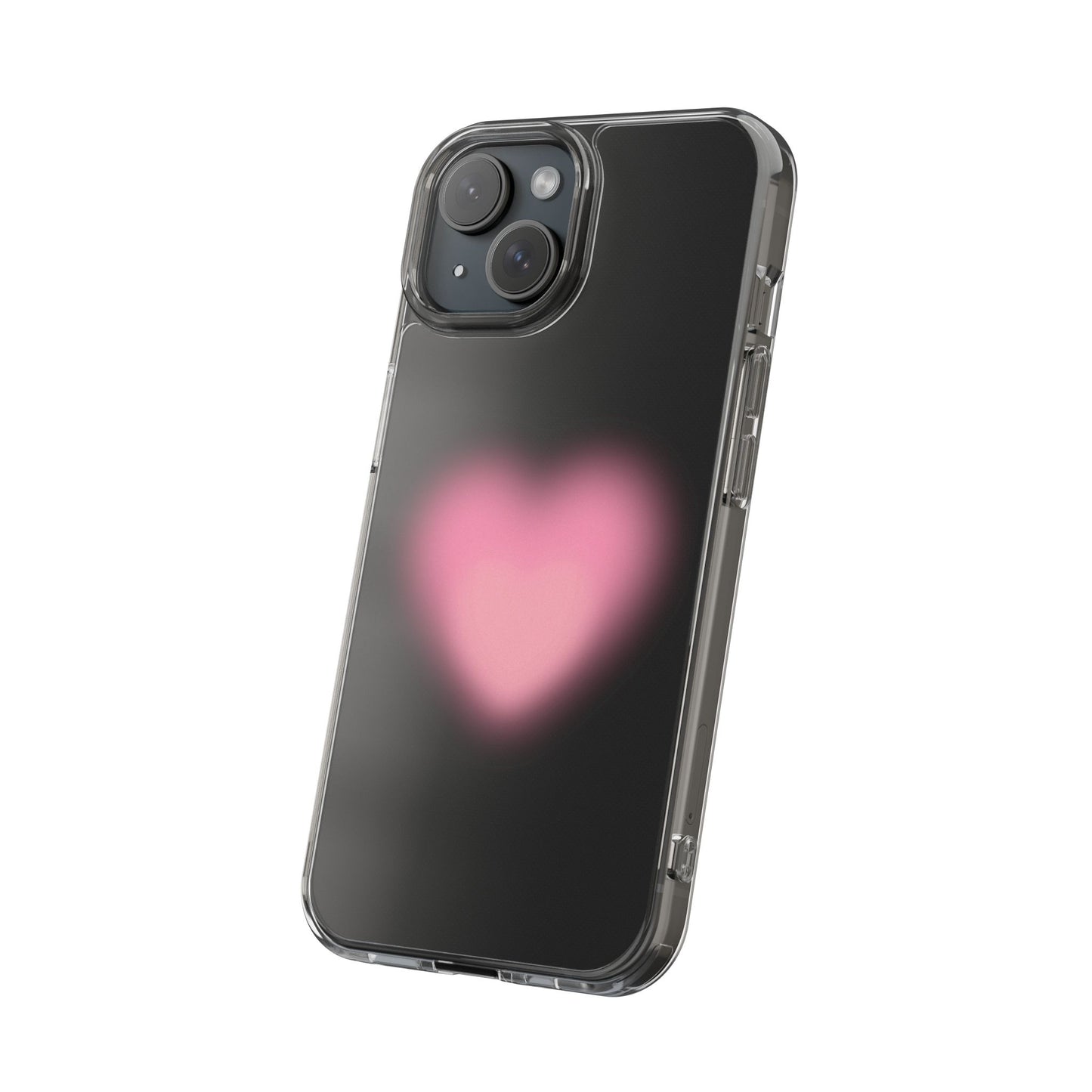 Heartfelt Clear Phone Case - Stylish Protection for Love Enthusiasts