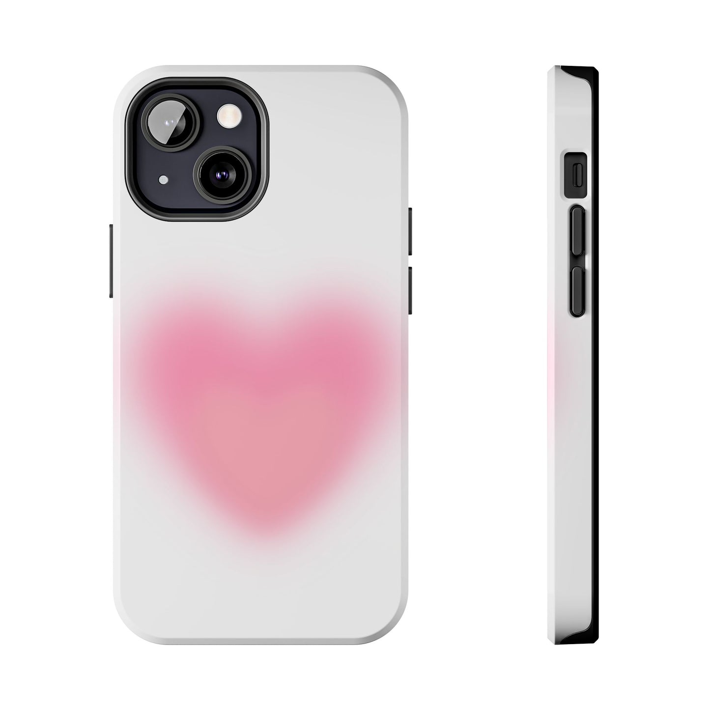 Cute Heart Design Tough Phone Case - Durable Protection for Your Phone