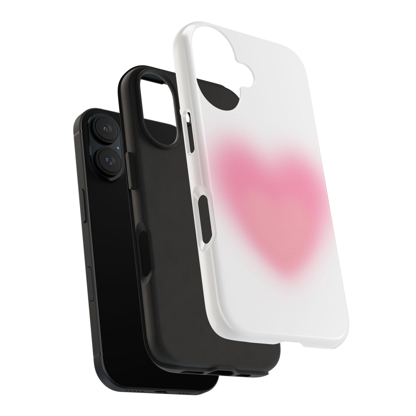 Cute Heart Design Tough Phone Case - Durable Protection for Your Phone