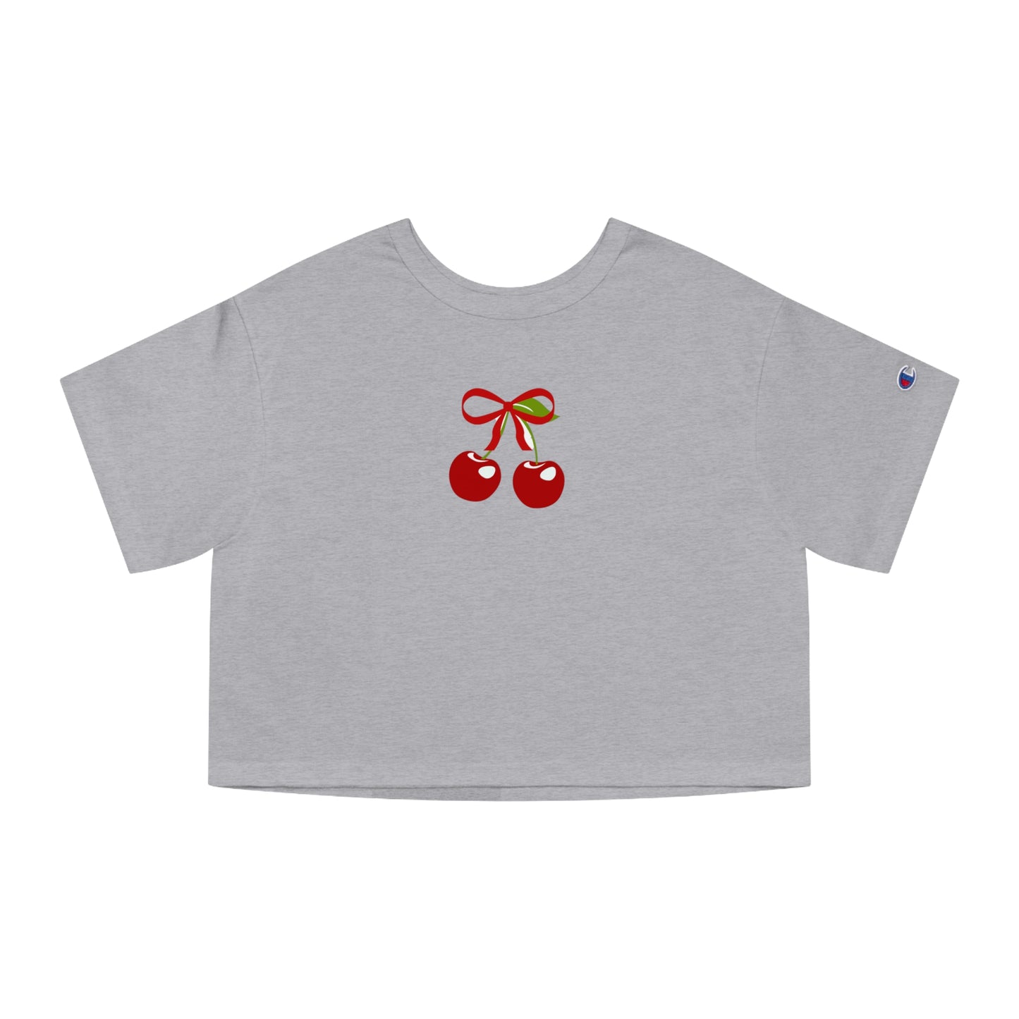 Cute Cherry Bow Cropped T-Shirt for Women