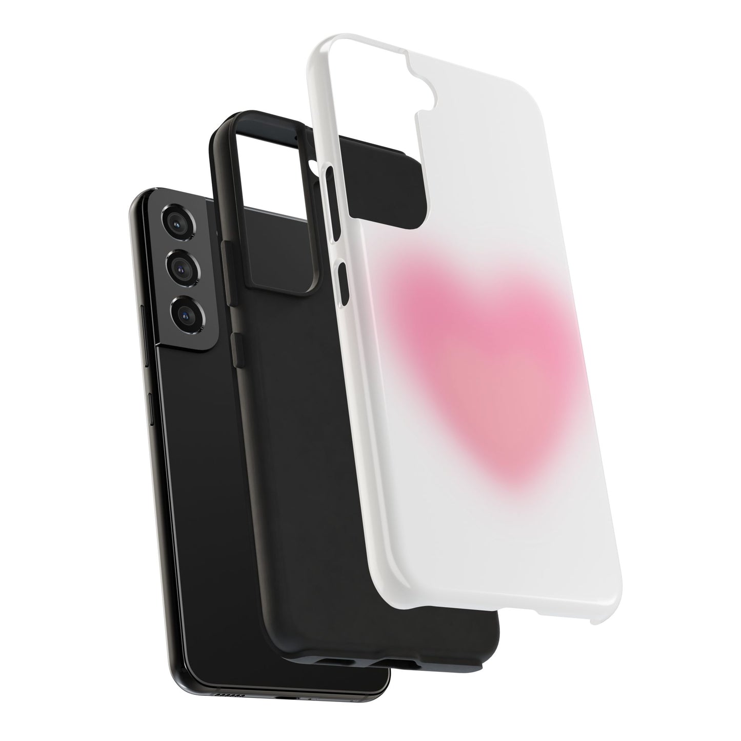 Cute Heart Design Tough Phone Case - Durable Protection for Your Phone