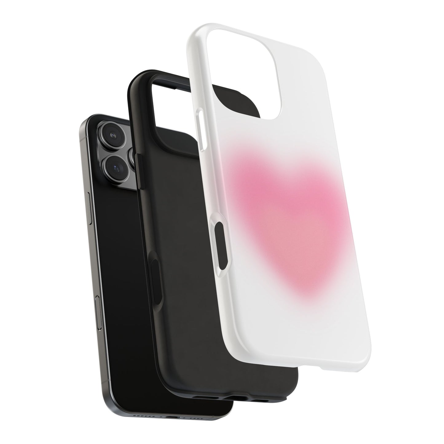 Cute Heart Design Tough Phone Case - Durable Protection for Your Phone