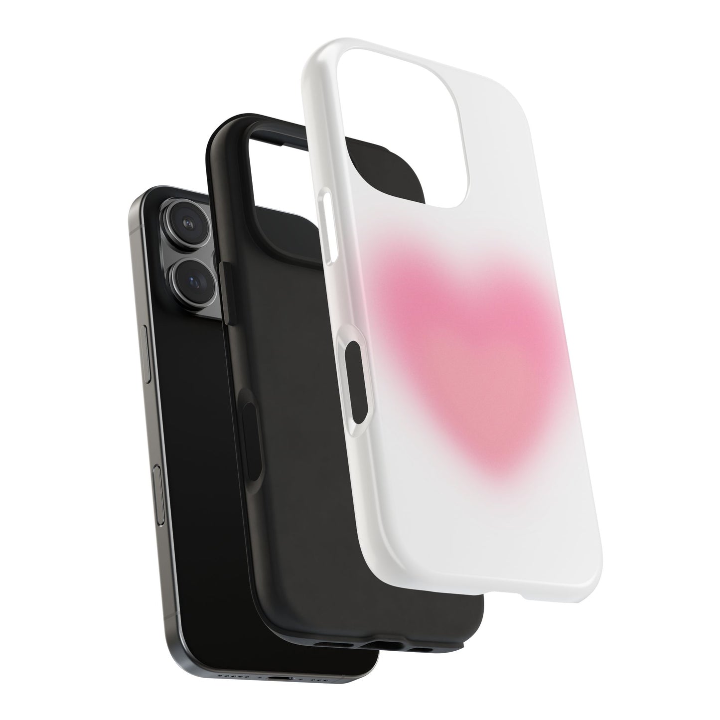 Cute Heart Design Tough Phone Case - Durable Protection for Your Phone