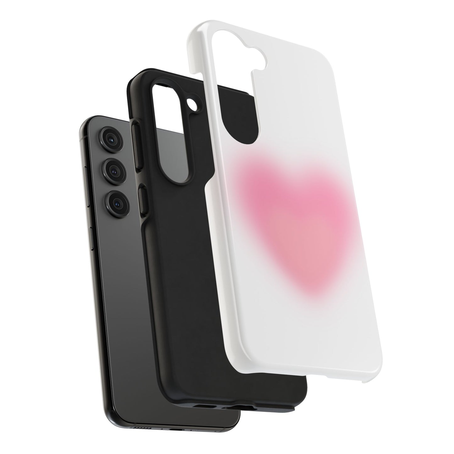 Cute Heart Design Tough Phone Case - Durable Protection for Your Phone