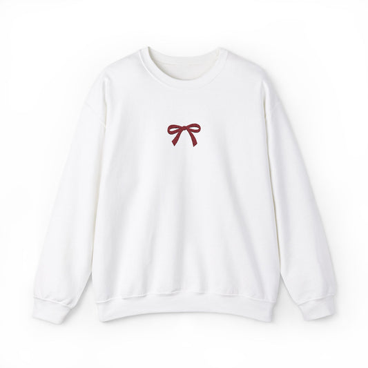 Minimalist Bow Crewneck Sweatshirt for Cozy Style